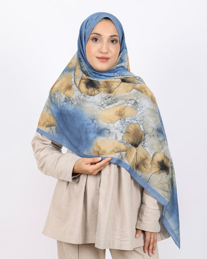 Soft Bambu Kraş Şal D043 İndigo Mavi, 75 × 185 cm şal – görsel 3