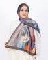 Soft Bambu Kraş Şal D055 Kahverengi, çiçekli desenli, 75 × 185 cm şal – görsel 1