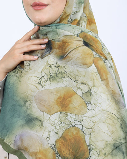 Soft Bambu Kraş Şal D043 Zeytin Yeşili, 75 × 185 cm şal – görsel 4