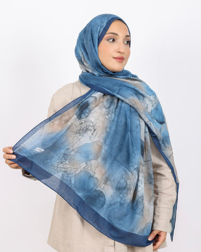 Soft Bambu Kraş Şal D043 Koyu Mavi, 75 × 185 cm şal – görsel 1