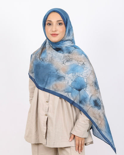 Soft Bambu Kraş Şal D043 Koyu Mavi, 75 × 185 cm şal – görsel 2