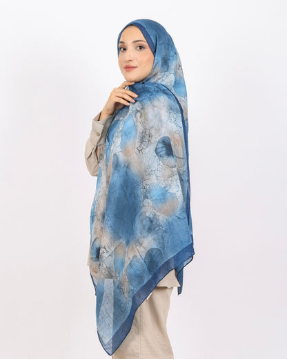 Soft Bambu Kraş Şal D043 Koyu Mavi, 75 × 185 cm şal – görsel 3