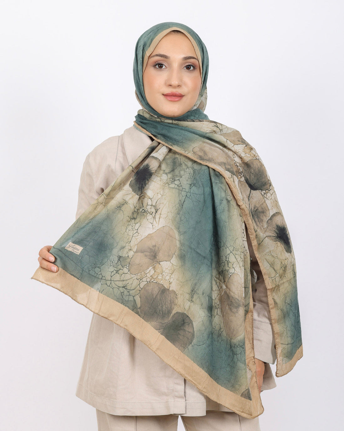 Soft Bambu Kraş Şal D043 Vizon, 75 × 185 cm şal – görsel 2