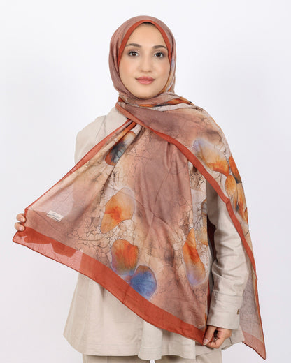 Soft Bambu Kraş Şal D043 Kiremit, 75 × 185 cm şal – görsel 2