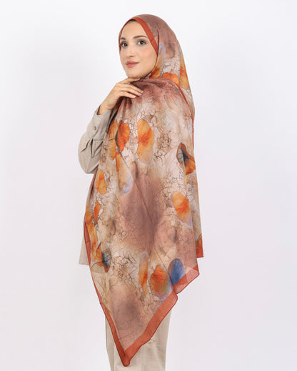 Soft Bambu Kraş Şal D043 Kiremit, 75 × 185 cm şal – görsel 3