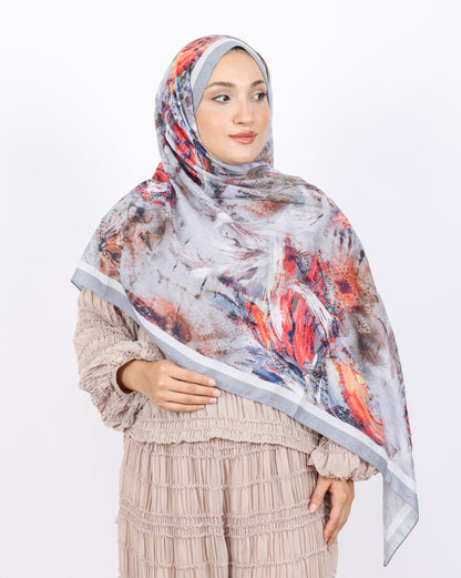 Soft Bambu Kraş Şal D049 Gri, 75 × 185 cm şal – görsel 1