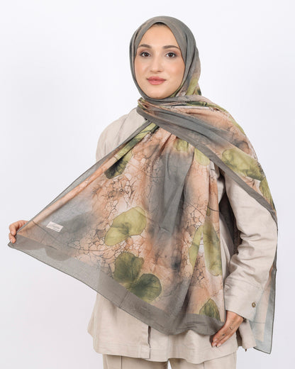 Soft Bambu Kraş Şal D043 Füme, 75 × 185 cm şal – görsel 2