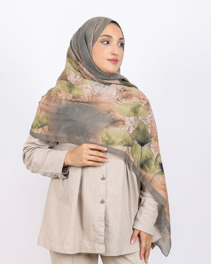 Soft Bambu Kraş Şal D043 Füme, 75 × 185 cm şal – görsel 1