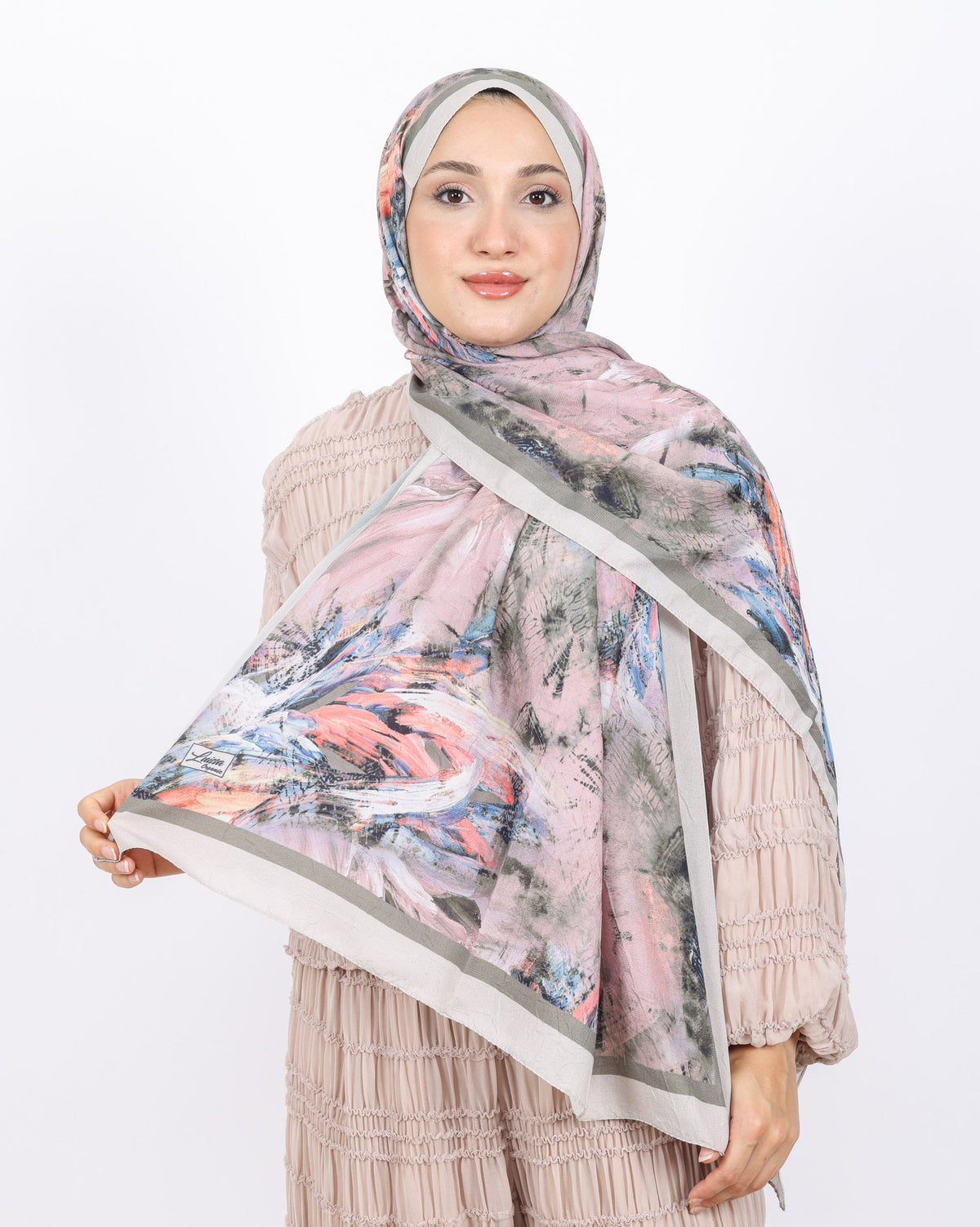 Soft Bambu Kraş Şal D049 Taş Rengi, 75 × 185 cm şal – görsel 1