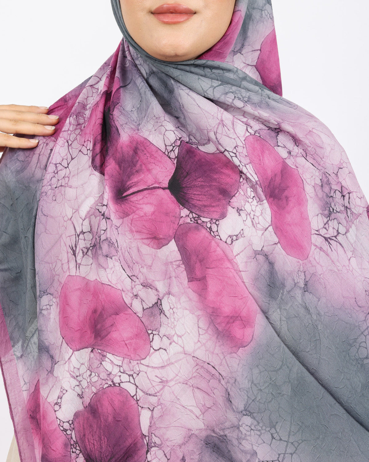 Soft Bambu Kraş Şal D043 Lila, 75 × 185 cm şal – görsel 4