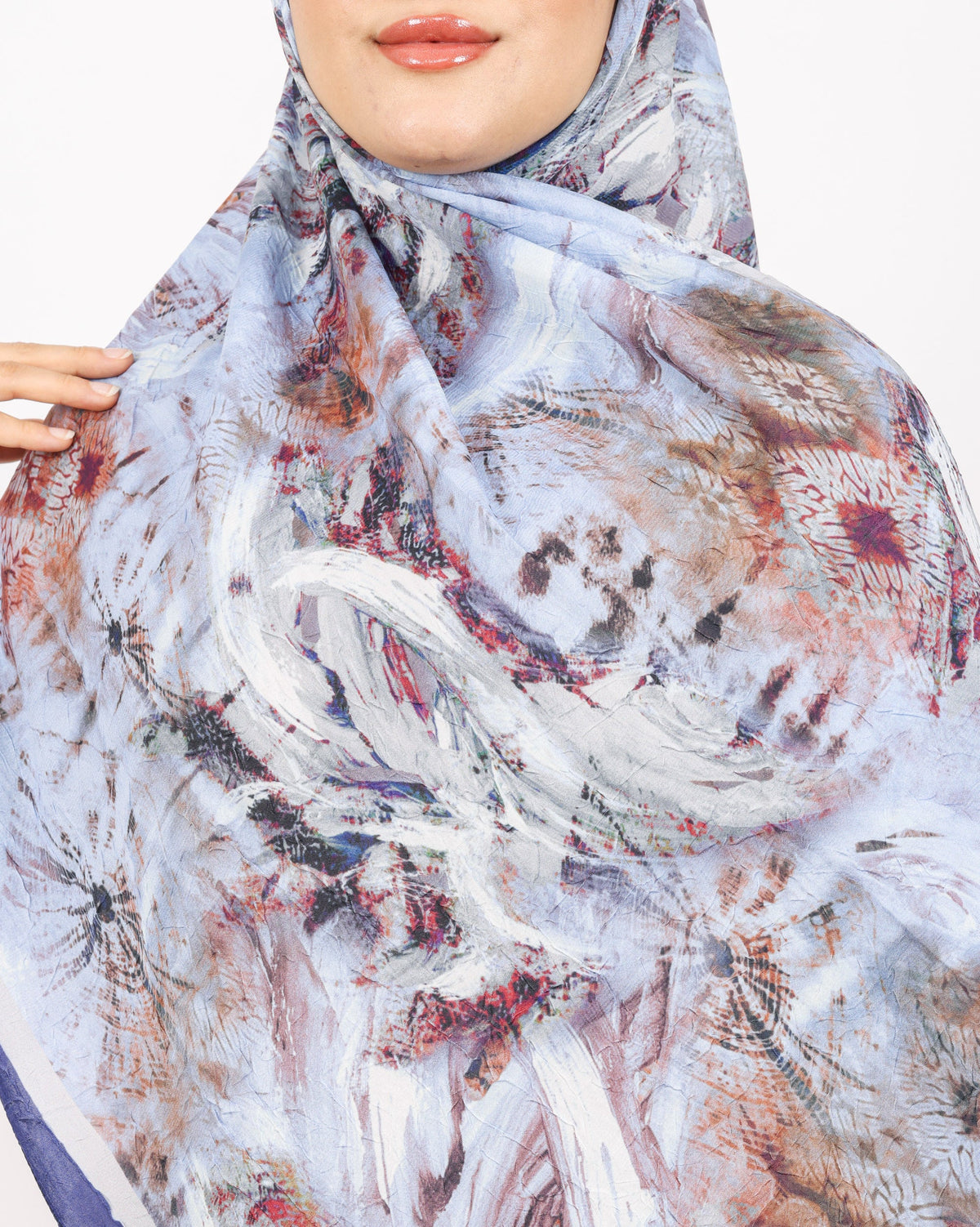 Soft Bambu Kraş Şal D049 Lacivert, 75 × 185 cm şal – görsel 4