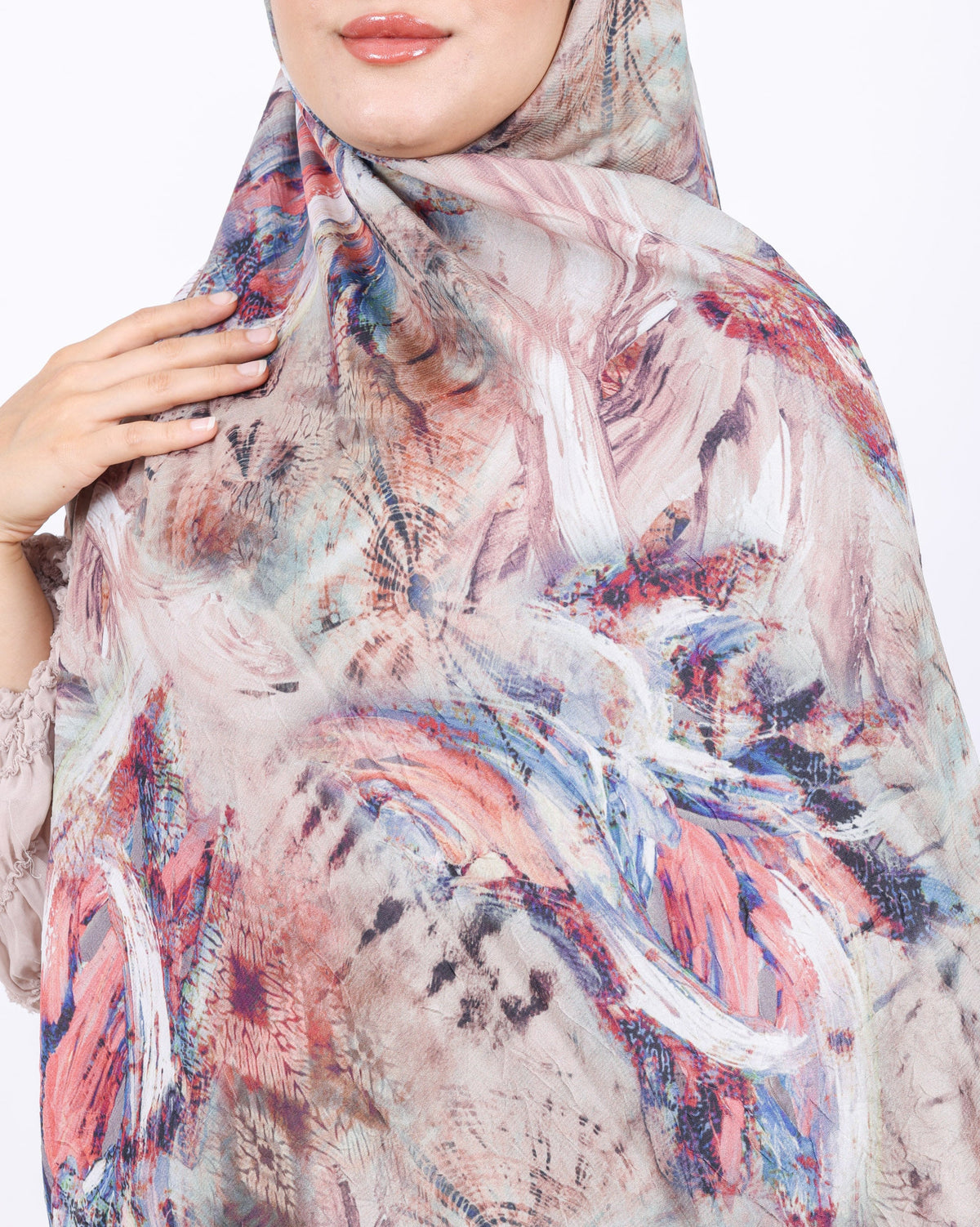 Soft Bambu Kraş Şal D049 Yeşil, 75 × 185 cm şal – görsel 4