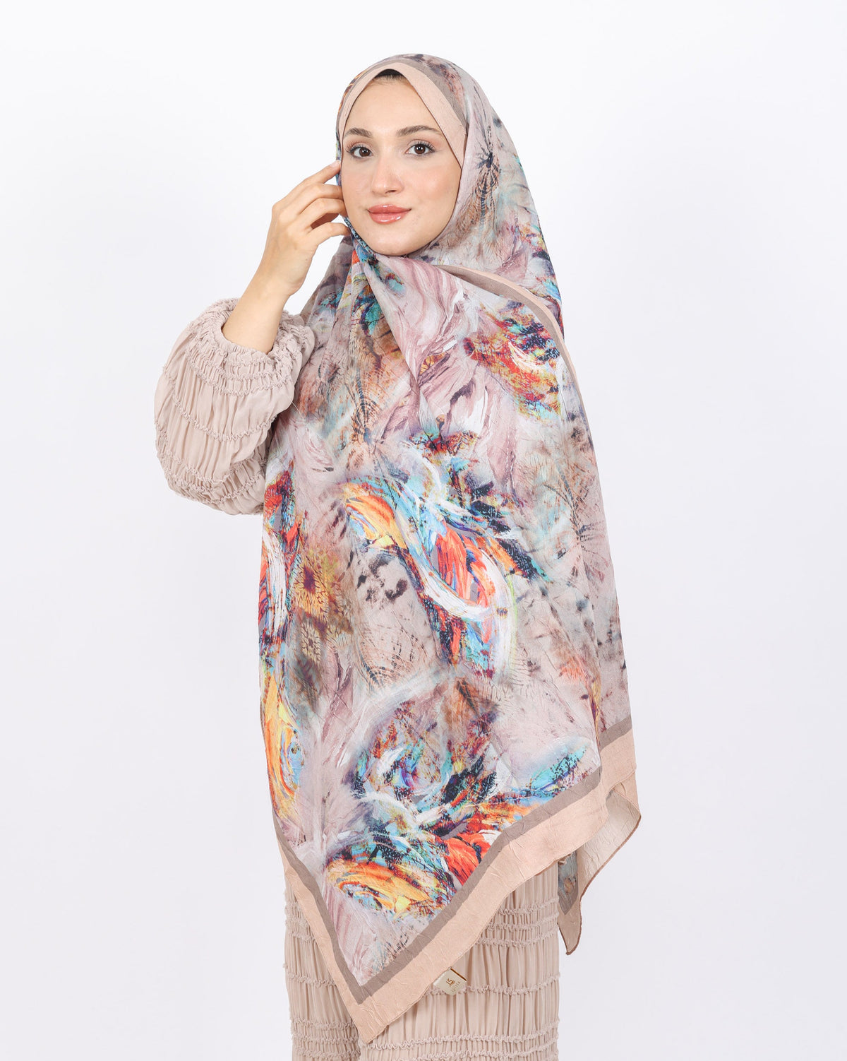 Soft Bambu Kraş Şal D049 Somon, 75 × 185 cm şal – görsel 1