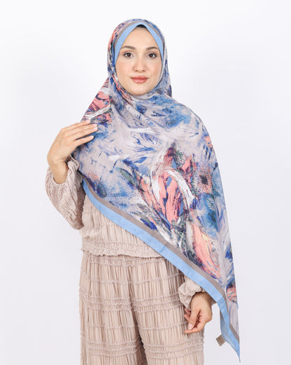 Soft Bambu Kraş Şal D049 Buz Mavisi, 75 × 185 cm şal – görsel 2