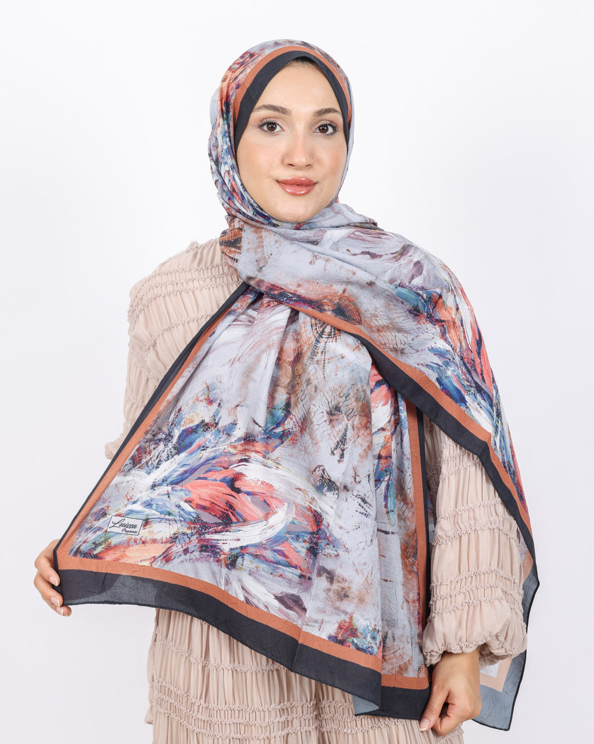 Soft Bambu Kraş Şal D049 Siyah, 75 × 185 cm şal – görsel 2