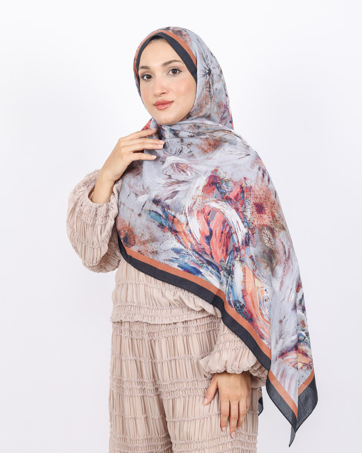 Soft Bambu Kraş Şal D049 Siyah, 75 × 185 cm şal – görsel 1