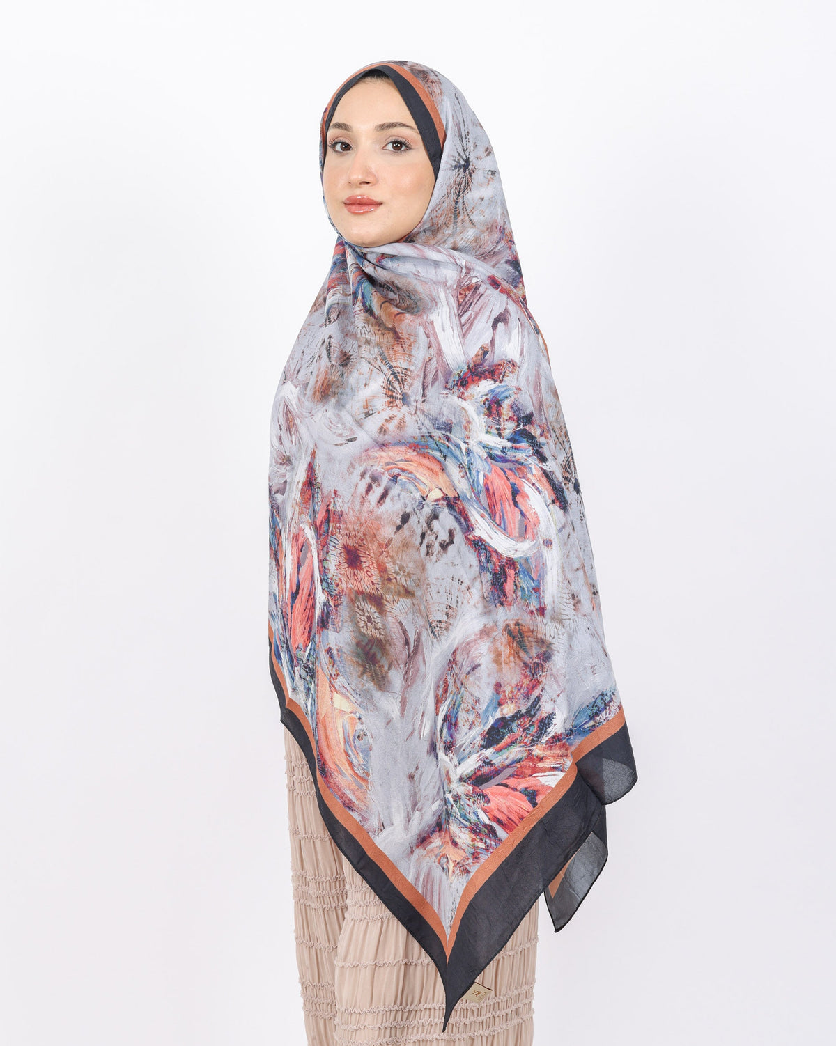Soft Bambu Kraş Şal D049 Siyah, 75 × 185 cm şal – görsel 3