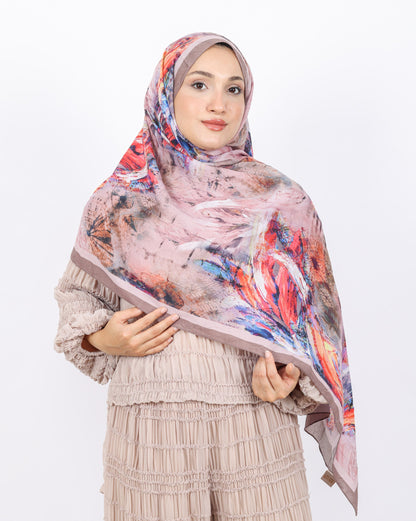 Soft Bambu Kraş Şal D049 Vizon, 75 × 185 cm şal – görsel 1